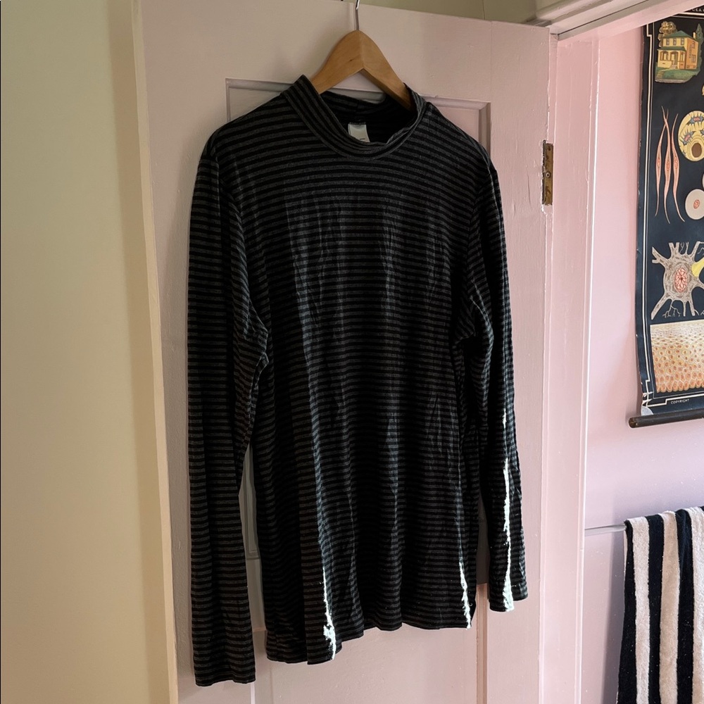 Leka long sleeve striped mockneck - EUC, 2X